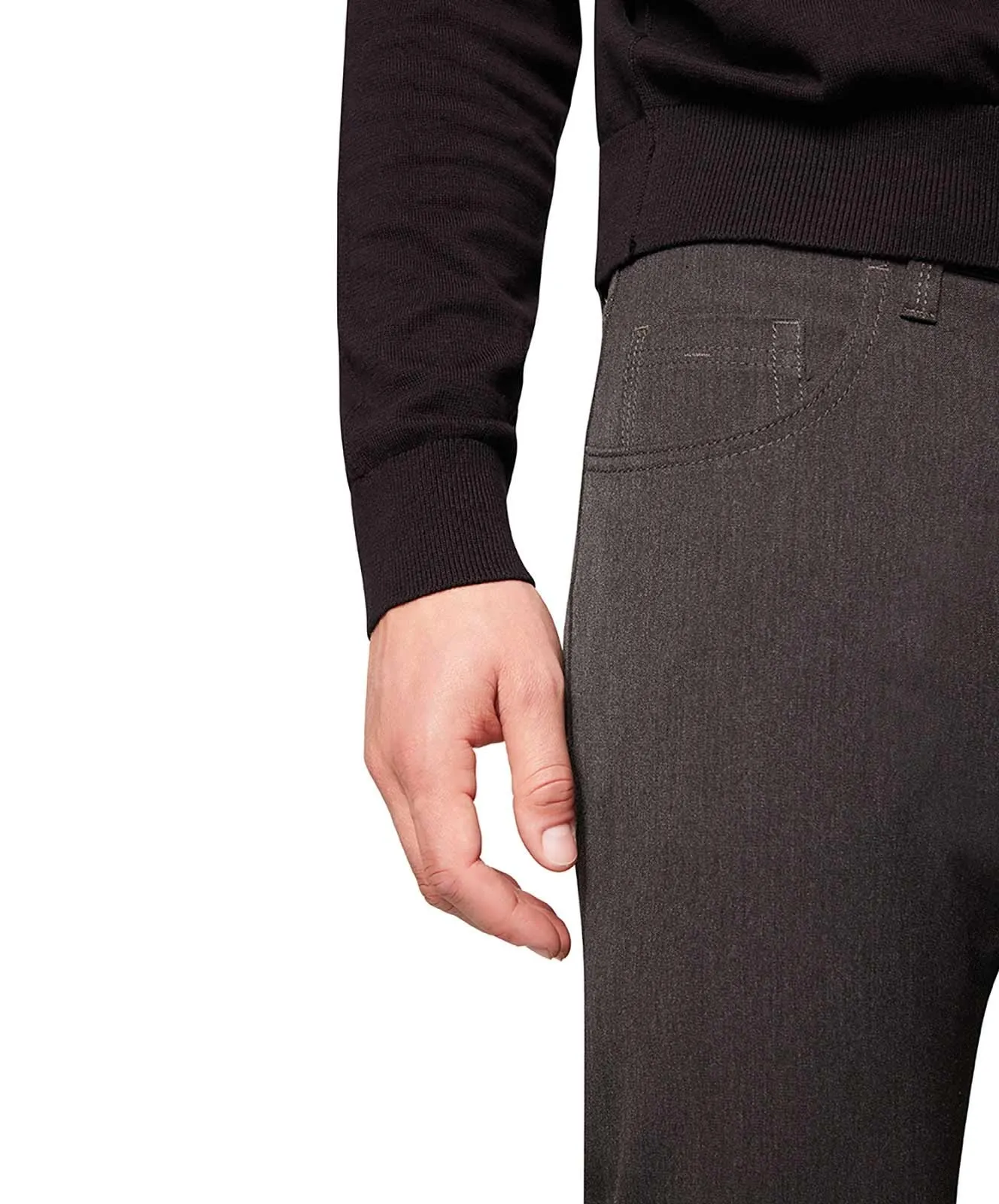 Herren Hose Rando 1680 von Pioneer in Dunkelgrau Melange
