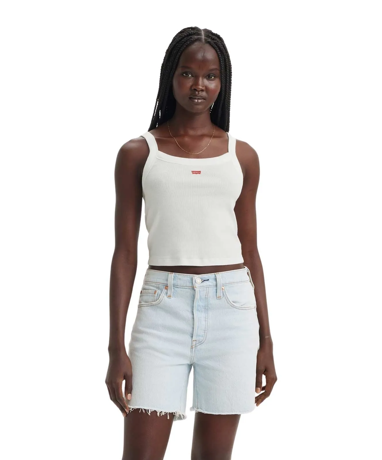Damen Shirt Sporty Rib Tank Top von Levis in White +