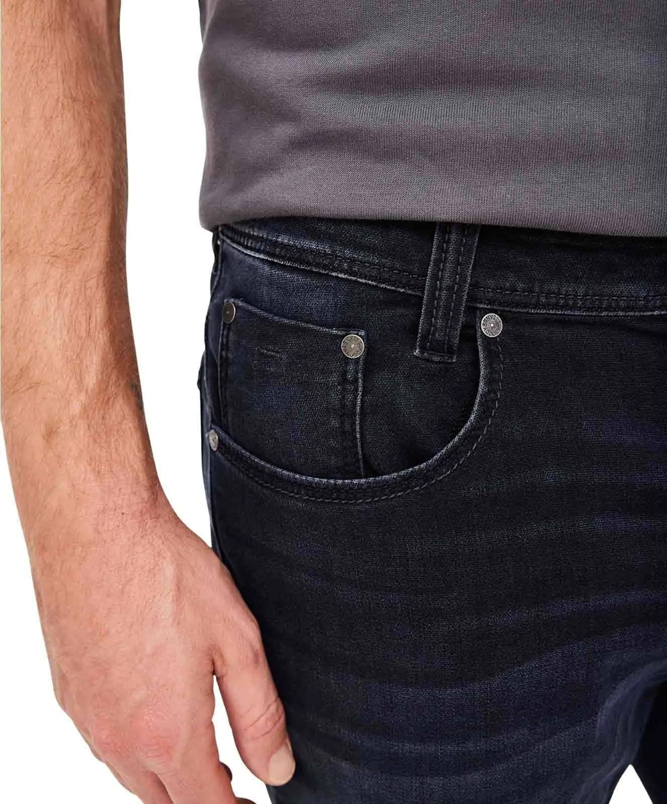 Herren Jeans Ben von Paddocks in Blue Black Used Moustache