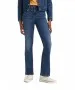 Damen Jeans 725 High Rise Bootcut  von Levis in Blue Wave Dark