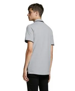 Jack & Jones Basic-Poloshirt Epaulos in Hellgrau