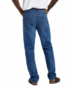 LEE West Jeans in Mittelblau mit geradem Bein