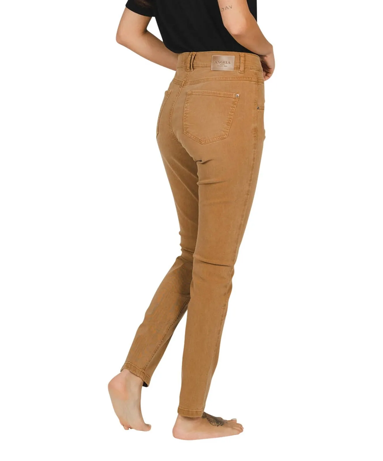 Damen Jeans Skinny Button von Angels in Dark Camel Used