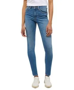 Mustang Shelby Jeans Slim Fit in mittelblauer Used-Waschung