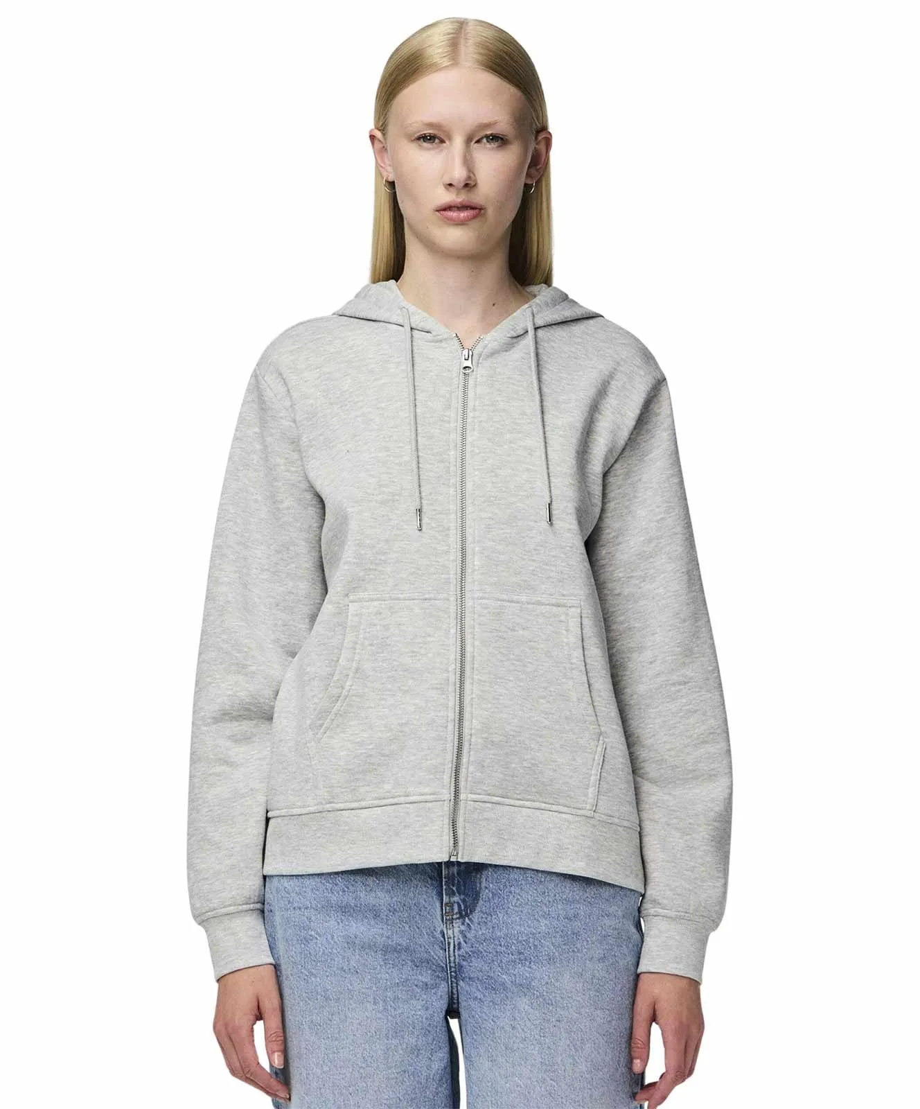 Damen Pullover Chilli Zip von Pieces in Light Grey Melange