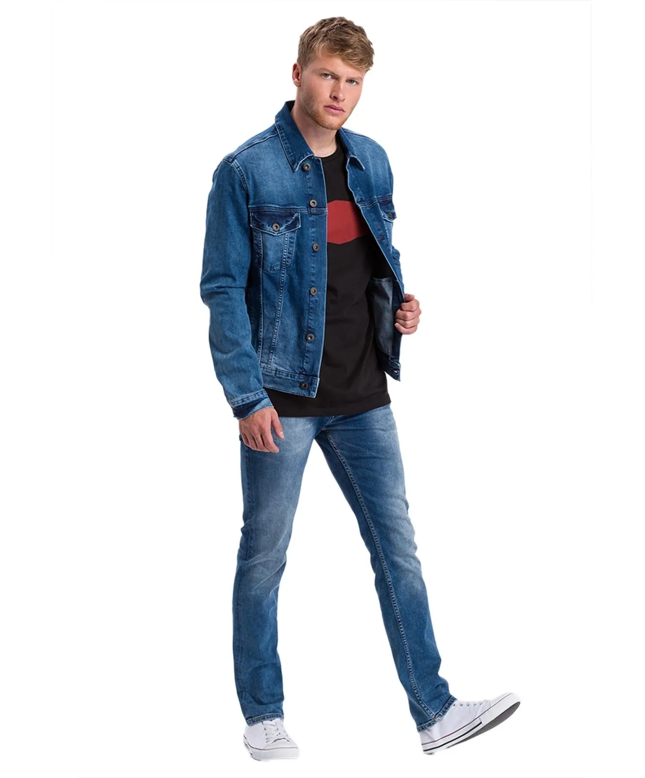 Herren Jacke A315 Jacket von Cross in Mid Blue