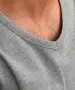 Herren Shirt Basic V-Neck Tee von Jack & Jones in Light Grey Melange