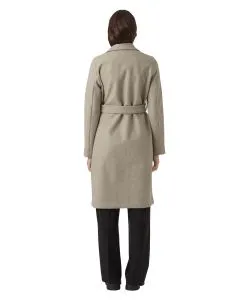 Vero Moda Mantel Fortuneaya in Hellbraun mit Reverskragen