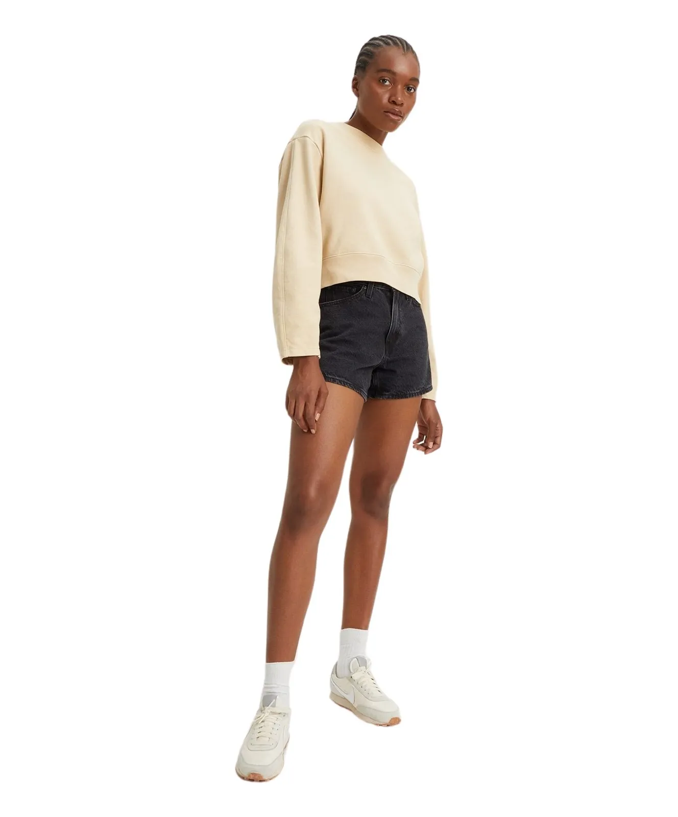 Damen Jeans 80'S Mom Shorts von Levis in Black Stonewash