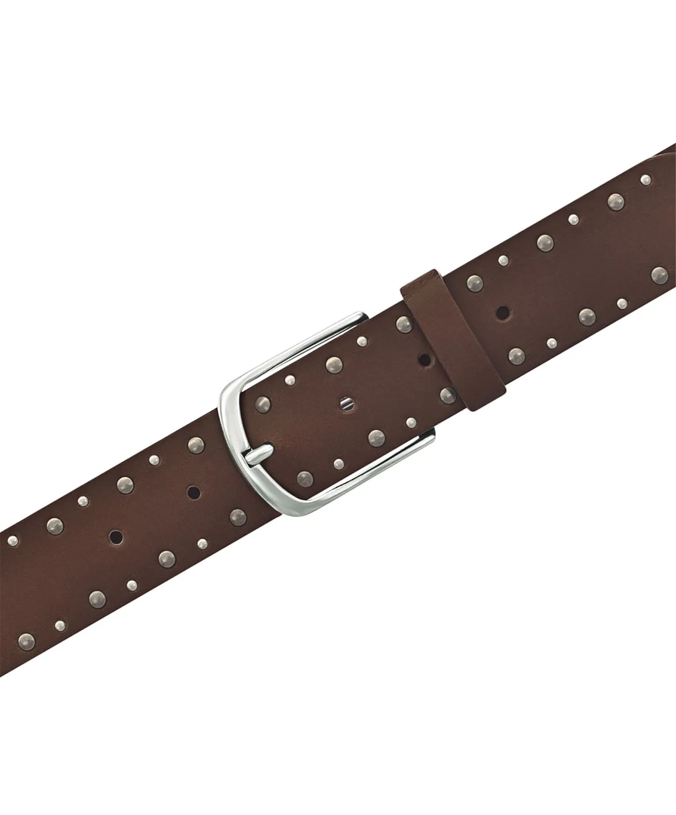 Damen Gürtel 35mm Ledergürtel mit Nieten von Mustang in Baileys