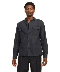 Jack & Jones Jeanshemd Travis in Schwarz mit Langarm
