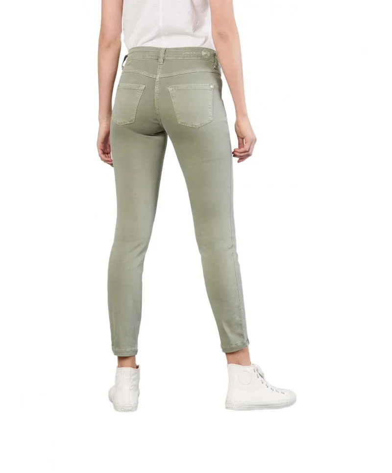 Mac Dream Skinny Enge Jeans in blassem Grün
