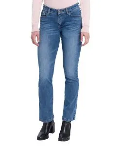 Cross Jeans Bootcut Lauren mit High Waist in Mittelblau