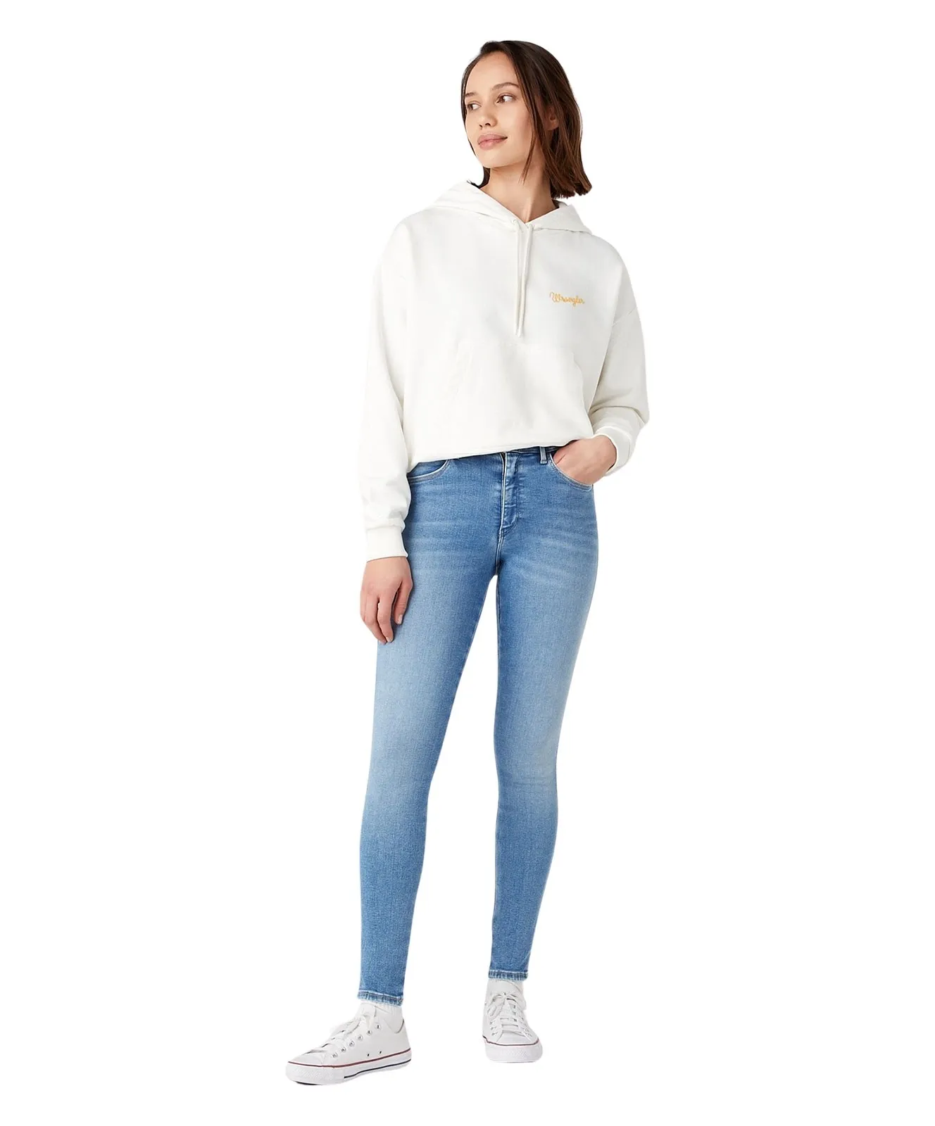 Damen Jeans High Skinny von Wrangler in Blue Love
