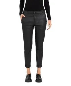 MAC Chino Turn Up Hose in authentischer Leder-Optik