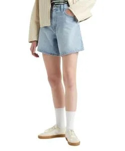 Levi's Baggy Shorts mit hohem Bund in Stonewash