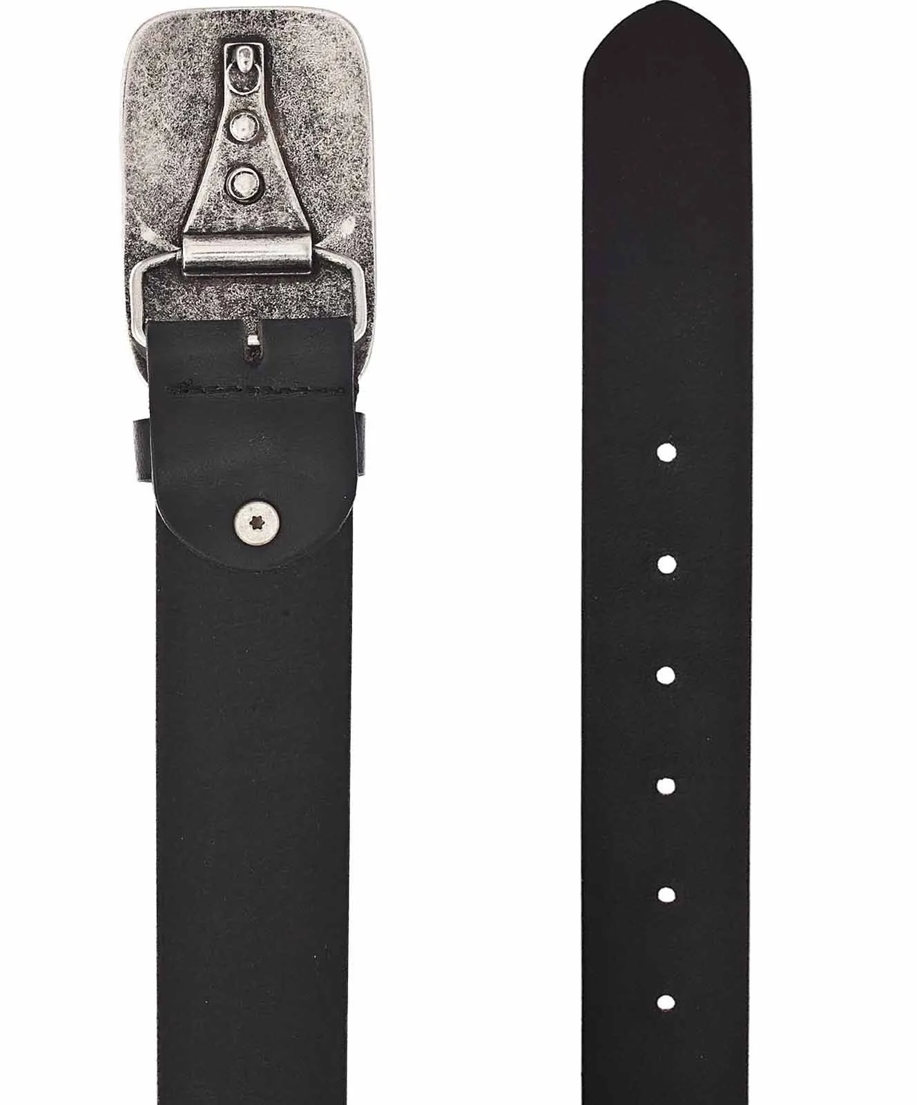 Herren Gürtel 4cm Gürtel aus Echtleder  von Mustang in Black