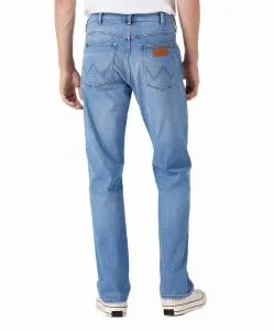 Wrangler Frontier Jeans Straight Fit aus blauem Denim