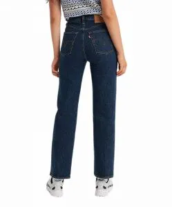 Levi’s Ribcage Straight Ankle Jeans in dunkler Waschung