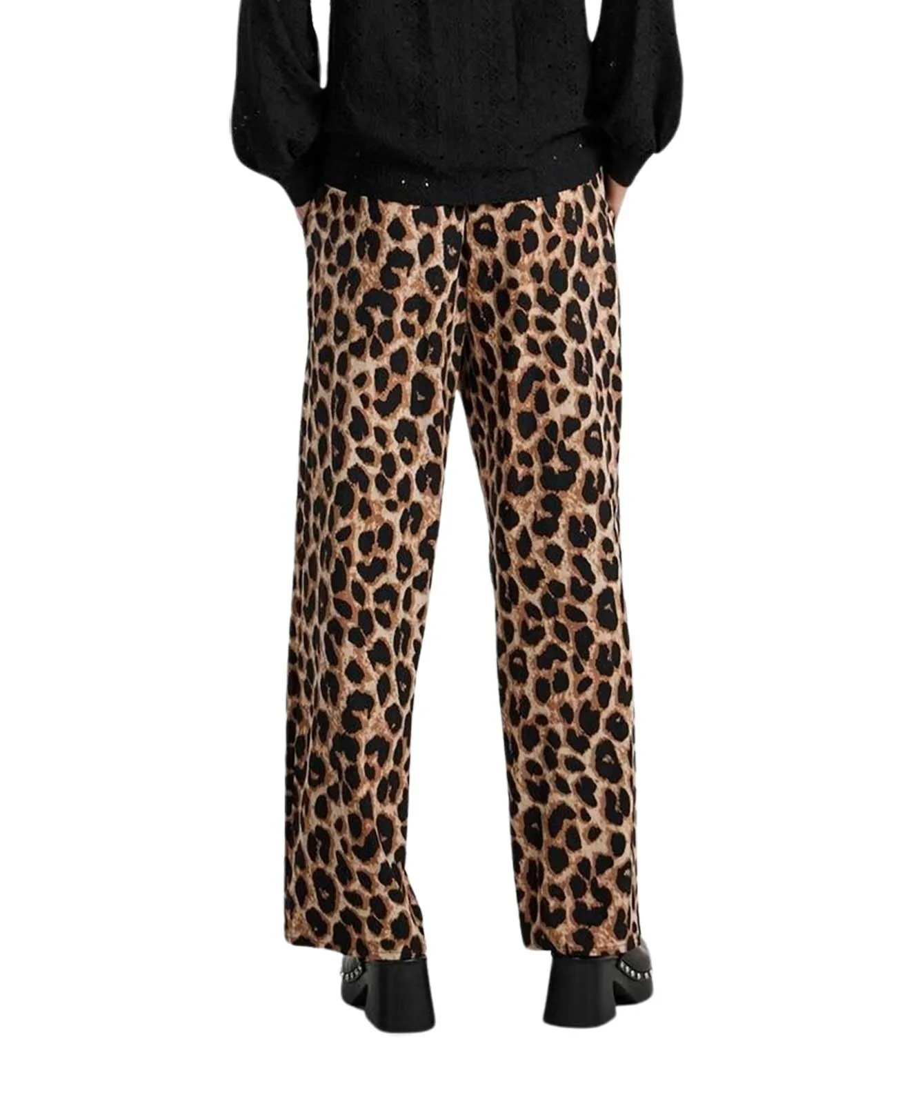 Damen Hose Gurla von Pieces in Black LEO