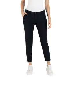 MAC Hose Chino Turn Up in dunkelblauem Stretch Gabardin