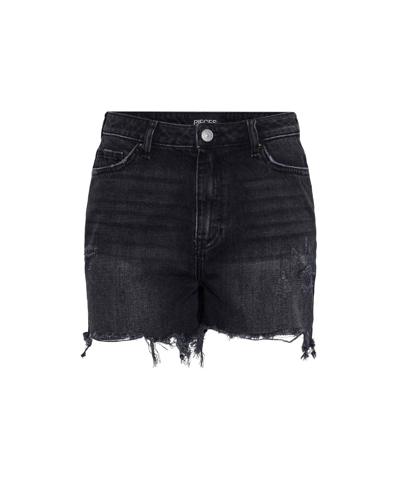 Damen Jeans Sommer Shorts von Pieces in Black