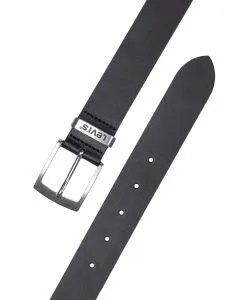 Levi's Gürtel aus glattem Rindsleder Herbon in Schwarz