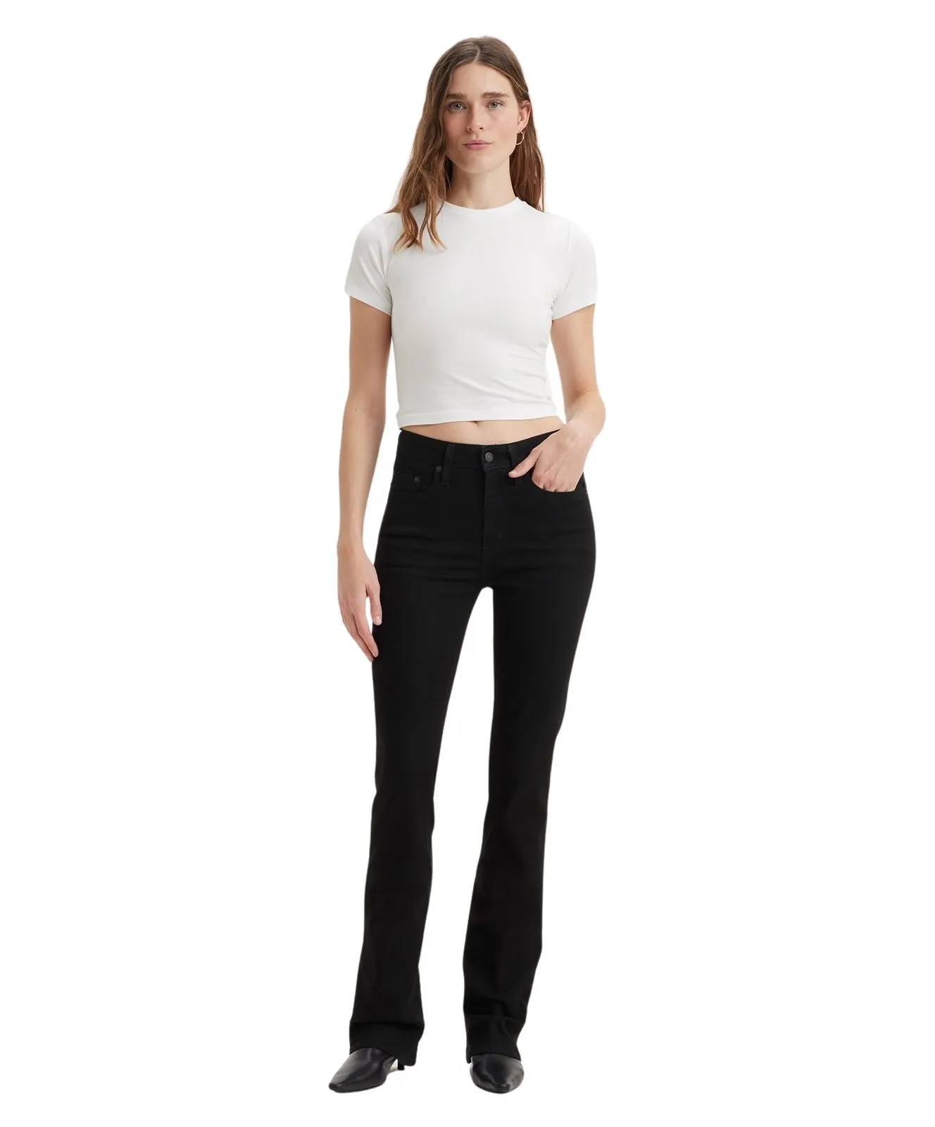Damen Jeans 725 High Rise Bootcut von Levis in Midnight Gaze