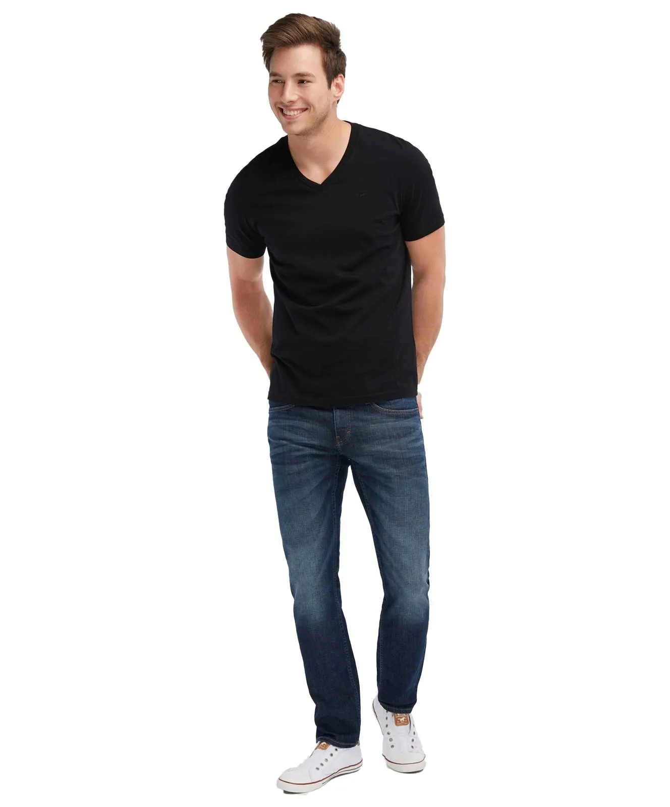 Herren Jeans Oregon Tapered von Mustang in Dark Rinse Used