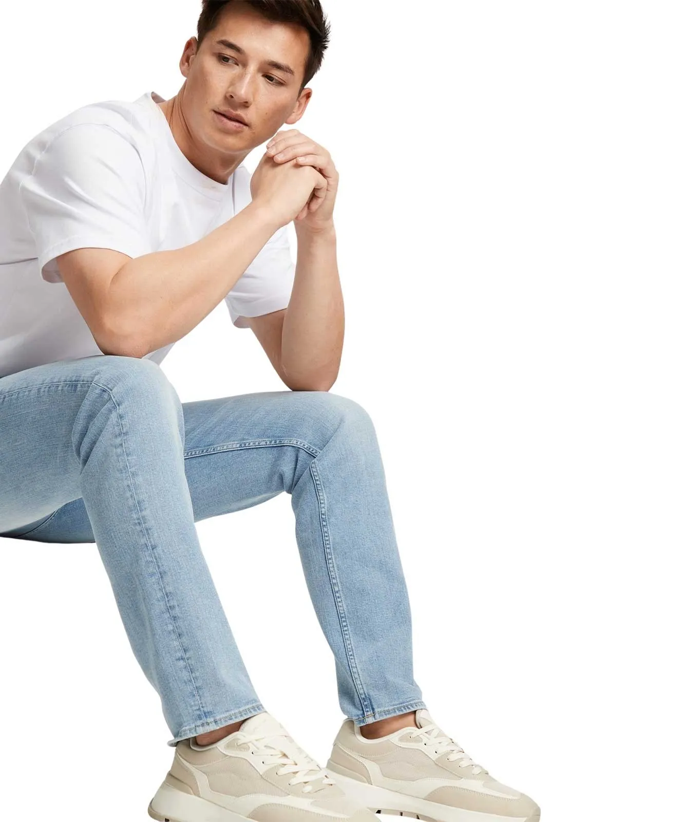 Herren Jeans Damien von Cross in Light Mid Blue