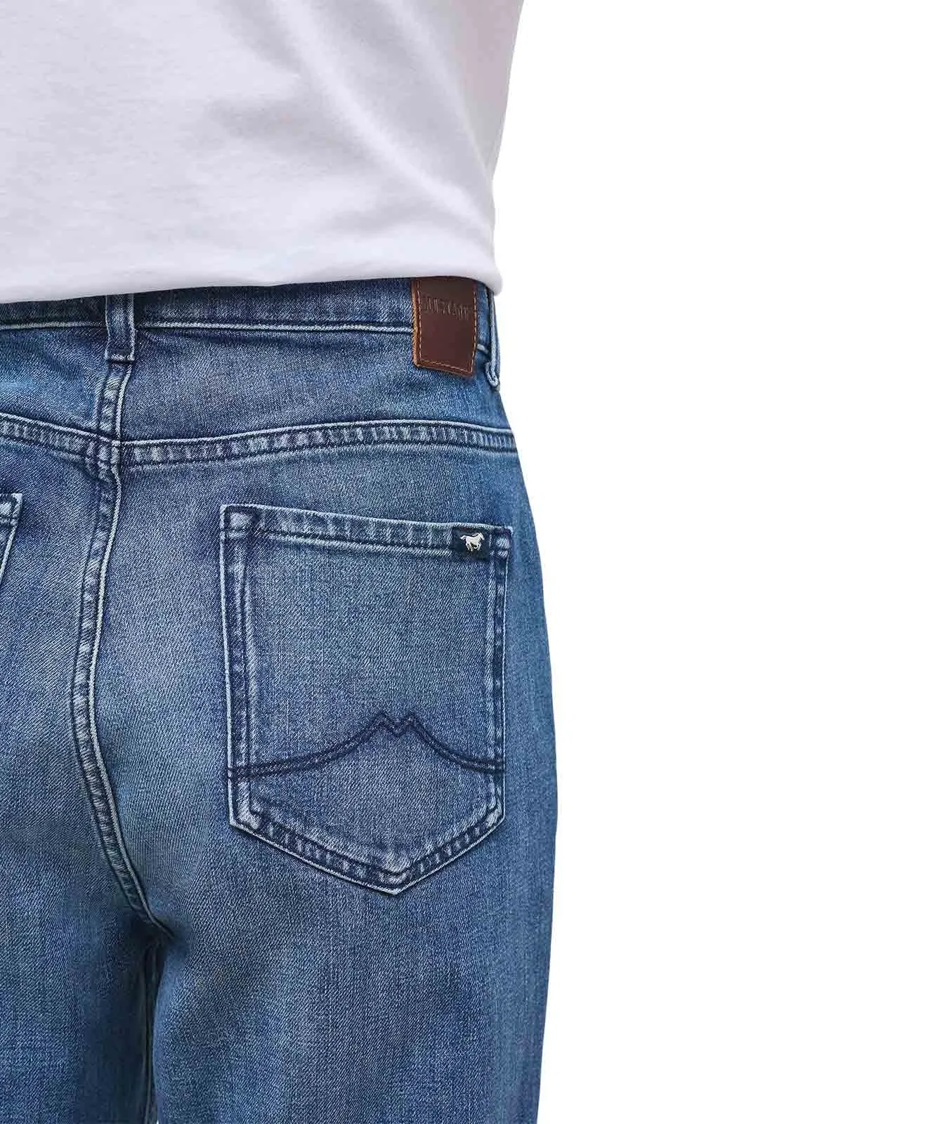 Damen Jeans Charlotte Tapered von Mustang in Mittelblau