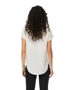 Vero Moda Blusenshirt Becca Plain mit Rundhals in Weiß