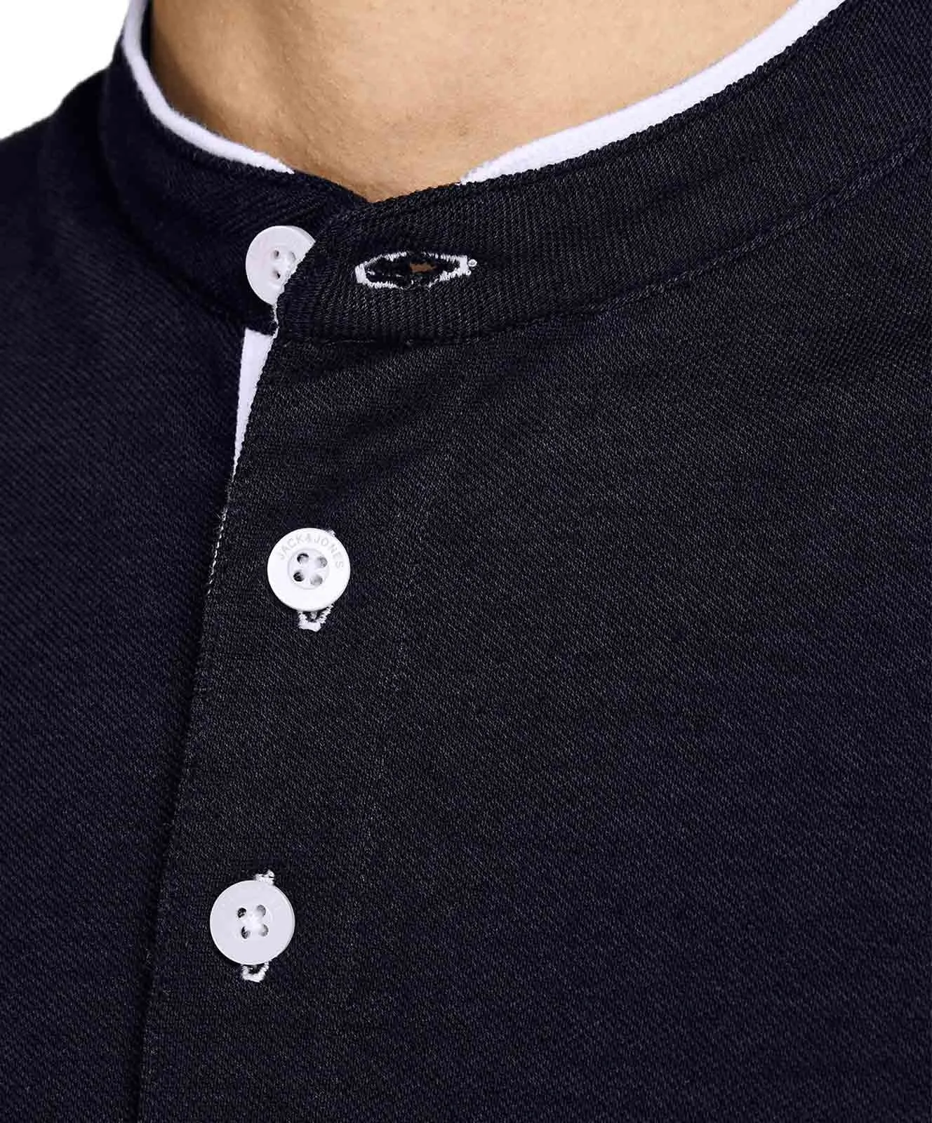 Herren Shirt Paulos Mao von Jack & Jones in Dark Navy