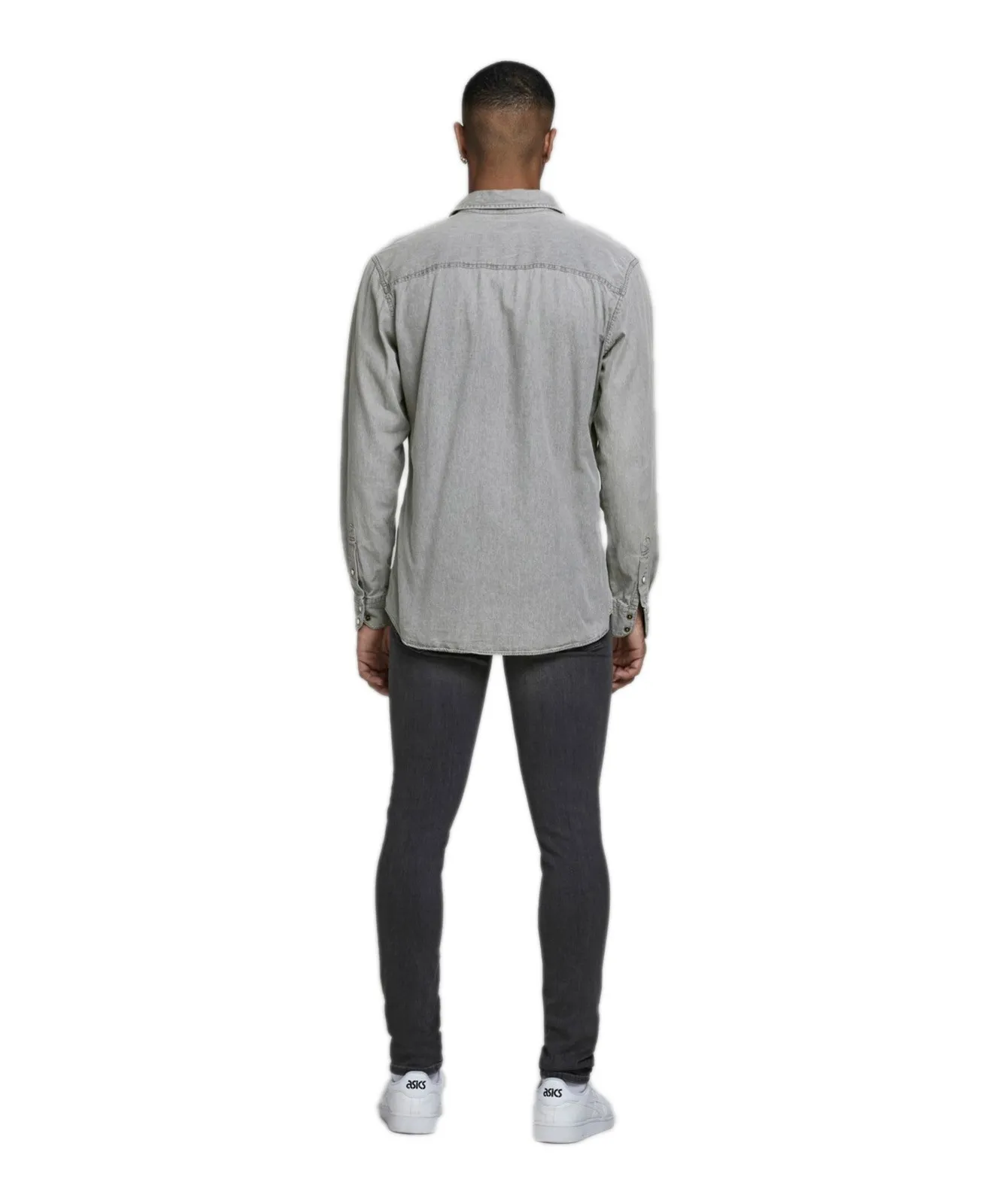 Herren Hemd Heridan Shirt von Jack & Jones in Light Grey Denim