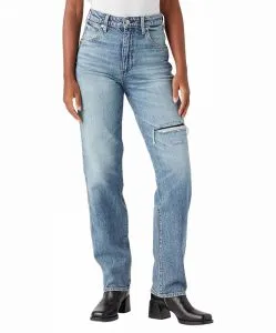 Wrangler Mom Jeans Straight mit Destroyed Effekten