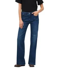 Mac Dream Wide Leg Jeans in Cobalt Authentic Waschung