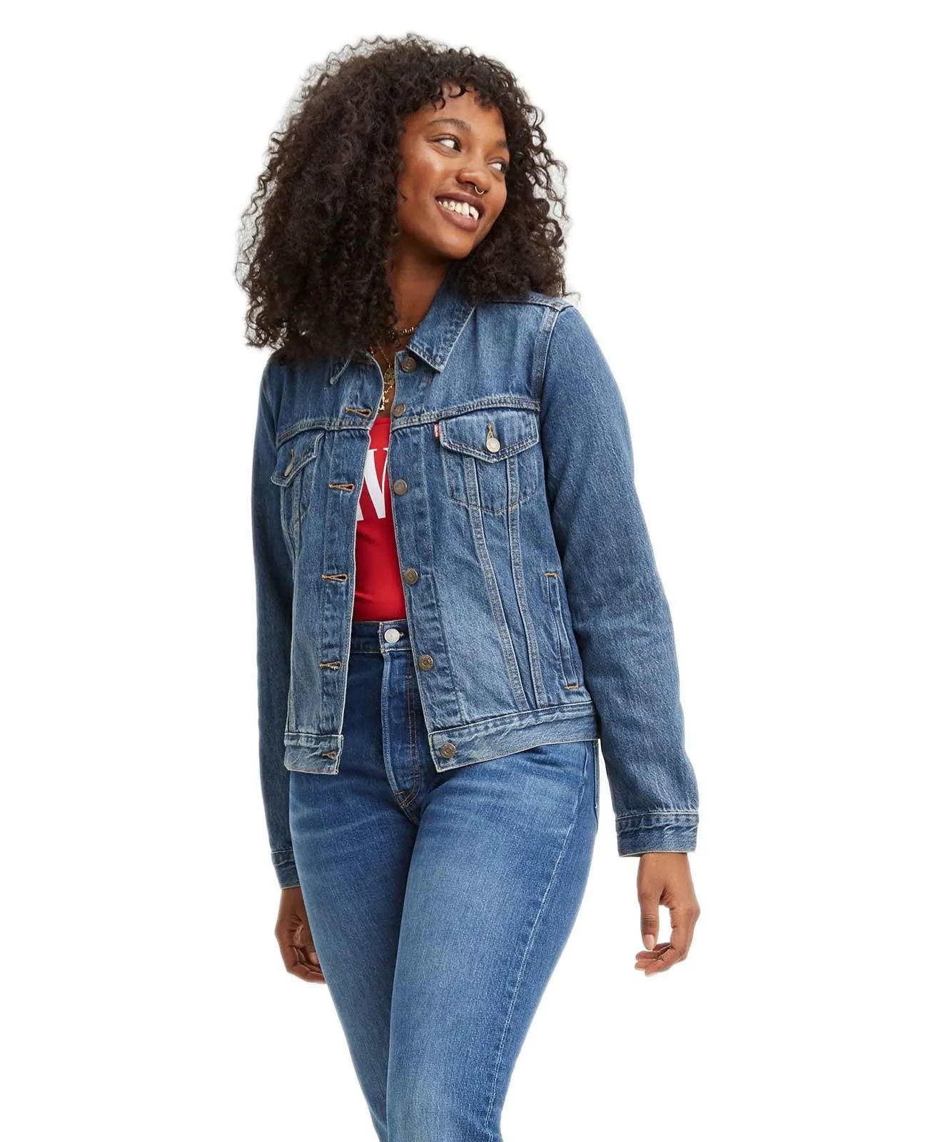 Damen Jacke Original Trucker von Levis in Soft As Butter Dark