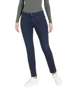 MAC Rich Slim Jeans mit Umgeschlagenem Saum in Dunkelblau