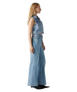 Levi's Ribcage Jeans mit weitem Bein in Hellblau