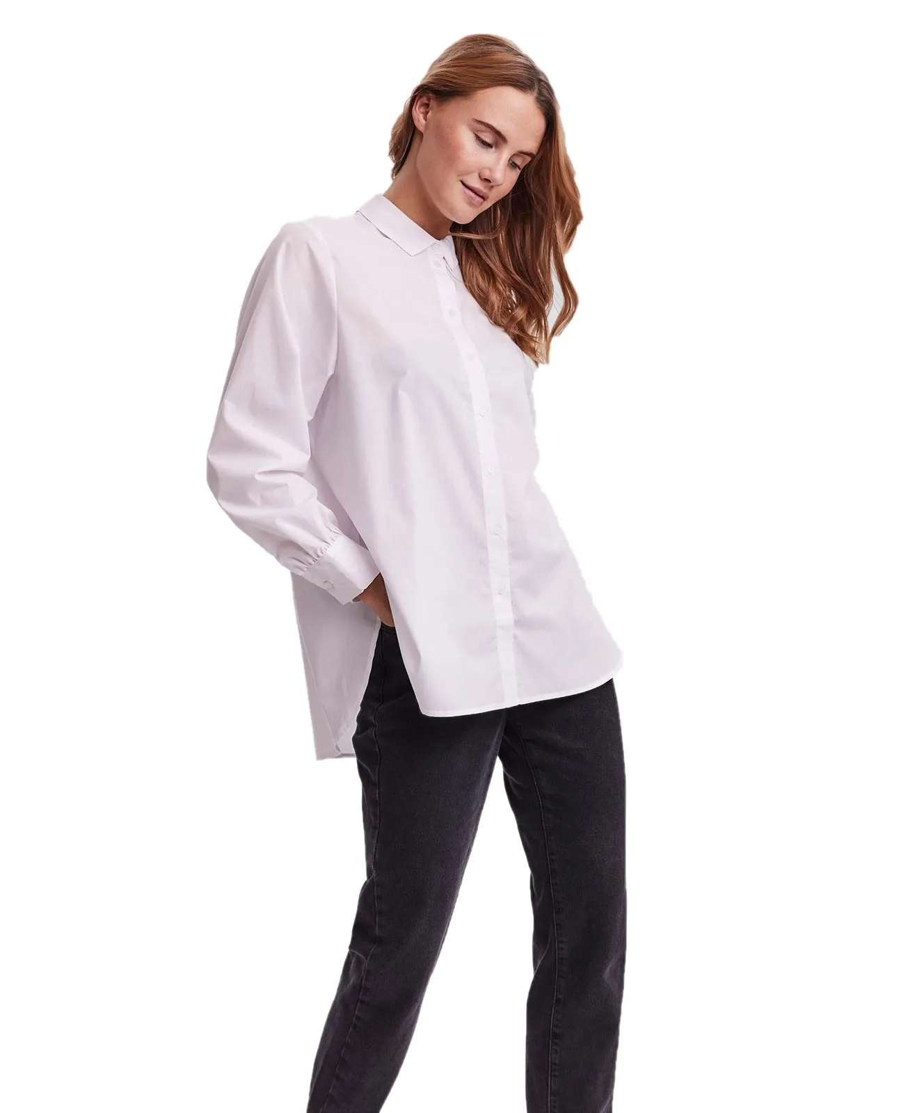 Damen Bluse Ivar Ls  von Vero Moda in Bright White