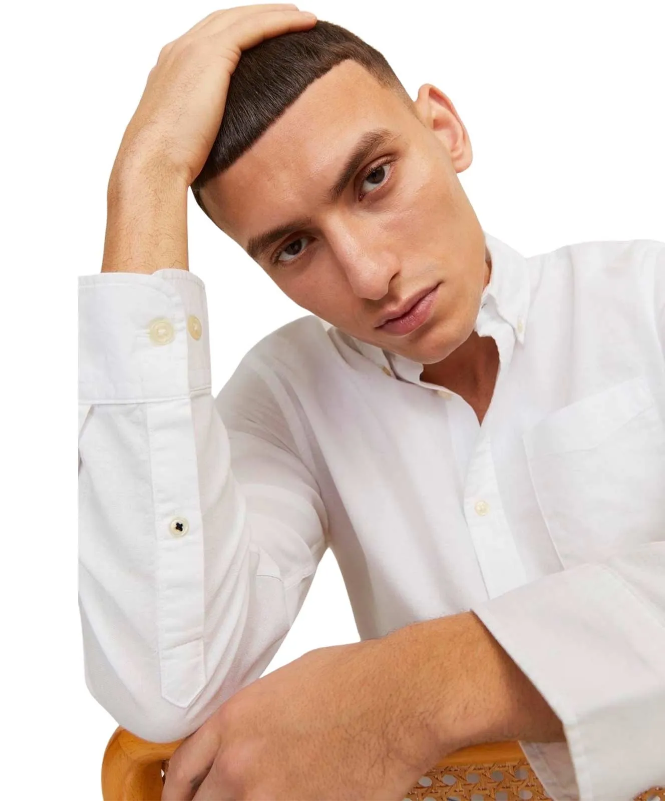 Herren Hemd Oxford von Jack & Jones in White