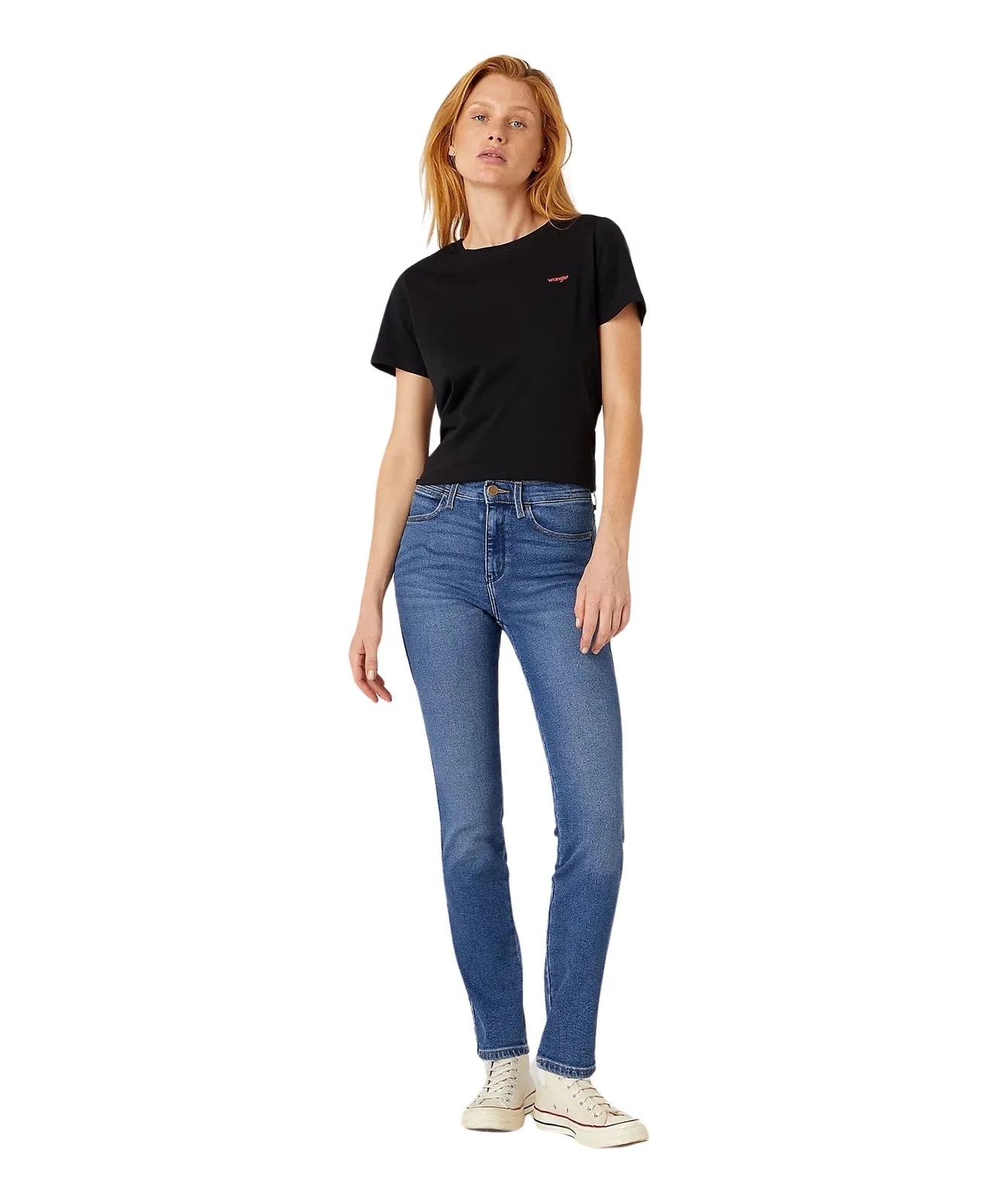 Damen Jeans Body Bespoke Slim von Wrangler in Airblue