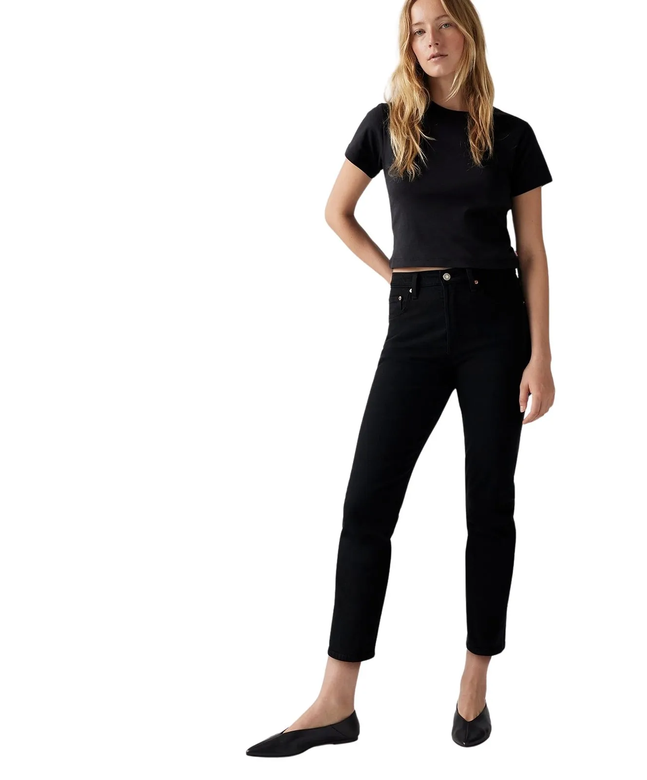 Damen Jeans 501 Crop von Levis in Black Sprout