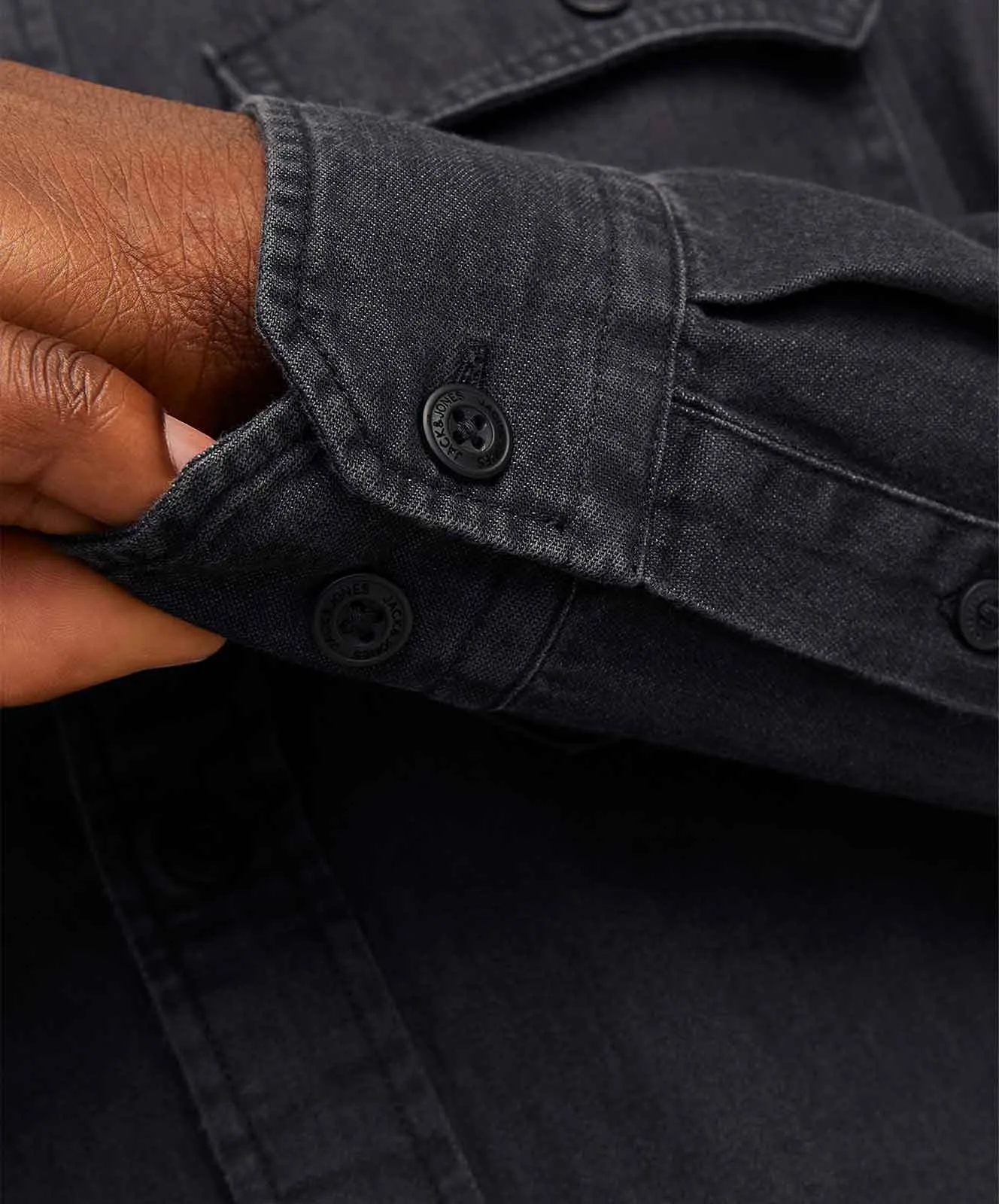 Herren Hemd Travis von Jack & Jones in Black Denim