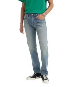 Levis 502 Taper Jeans in blauer Used-Optik