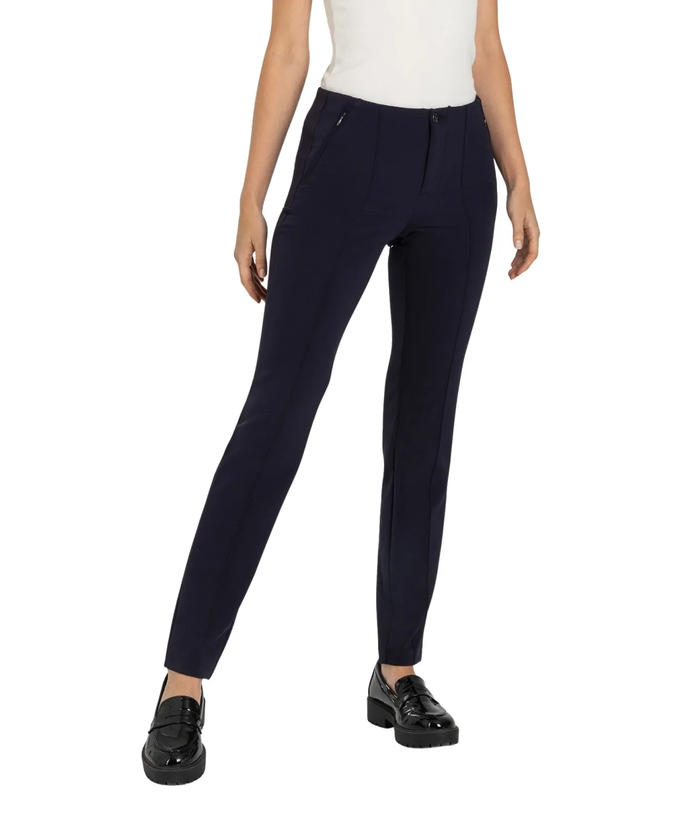 Damen Hose Anna Zip New von MAC in Dark Blue