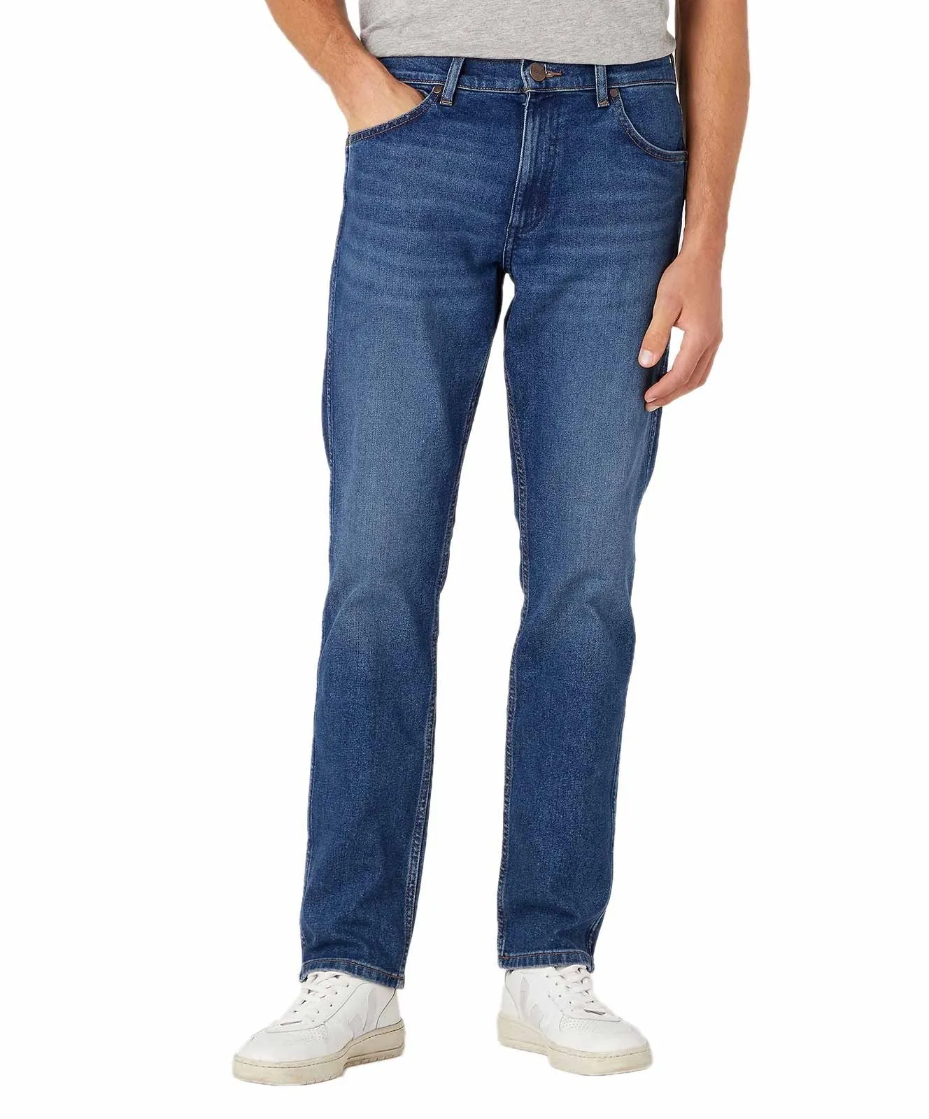 Herren Jeans Greensboro von Wrangler in Blue Arcade