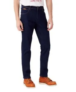 Wrangler Texas Slim Jeans in dunklem Rinsewash