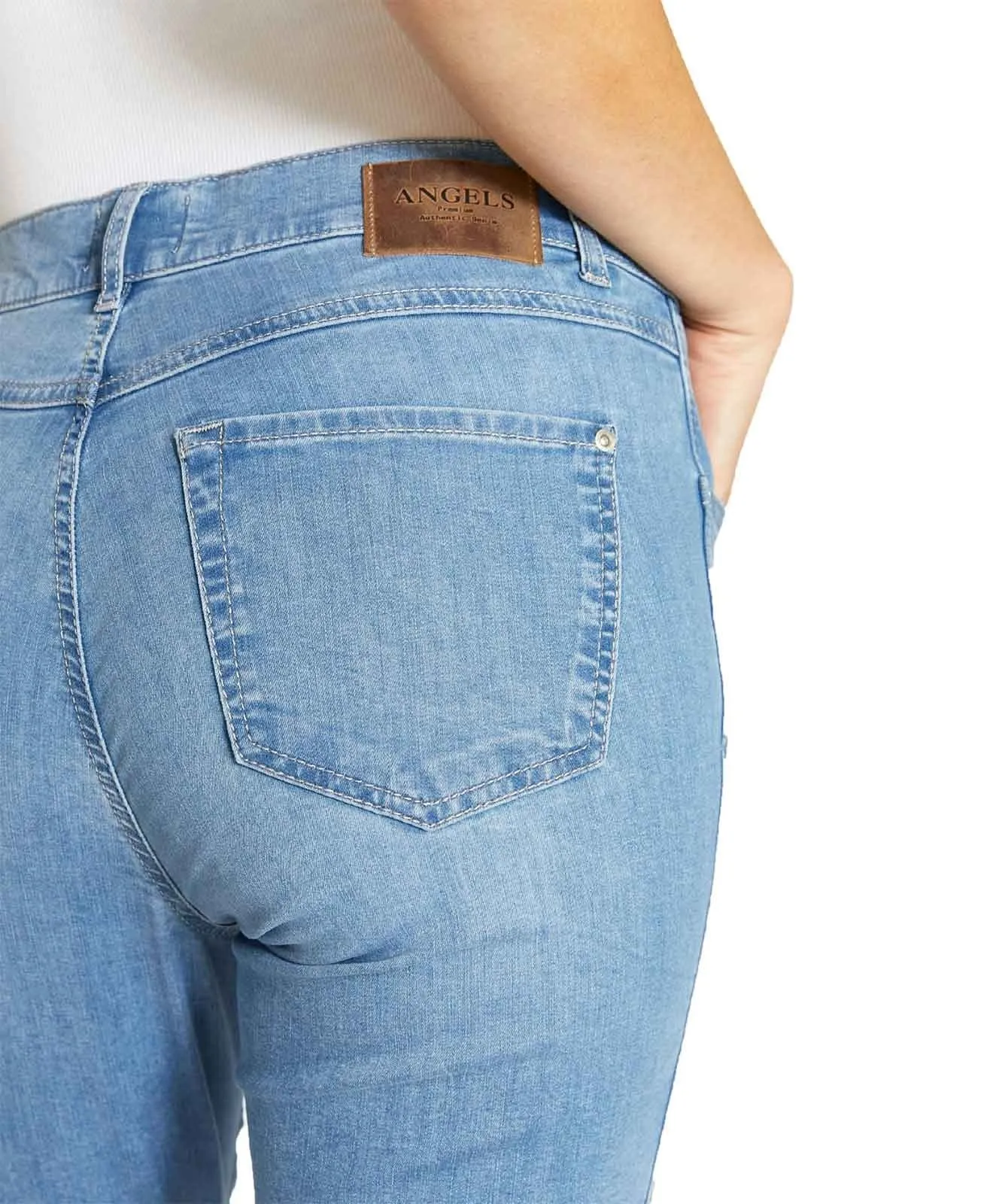 Damen Jeans Cici Crop von Angels in Light Blue Used