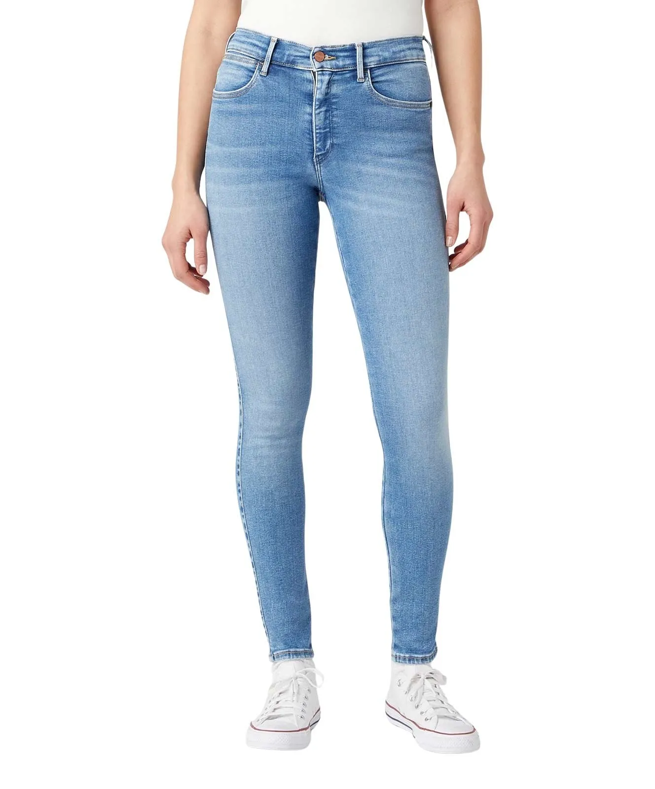 Damen Jeans High Skinny von Wrangler in Blue Love